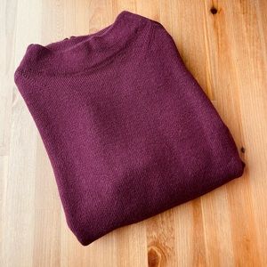 Ann Taylor Funnel Neck Sweater, Mauve Rose, Size S